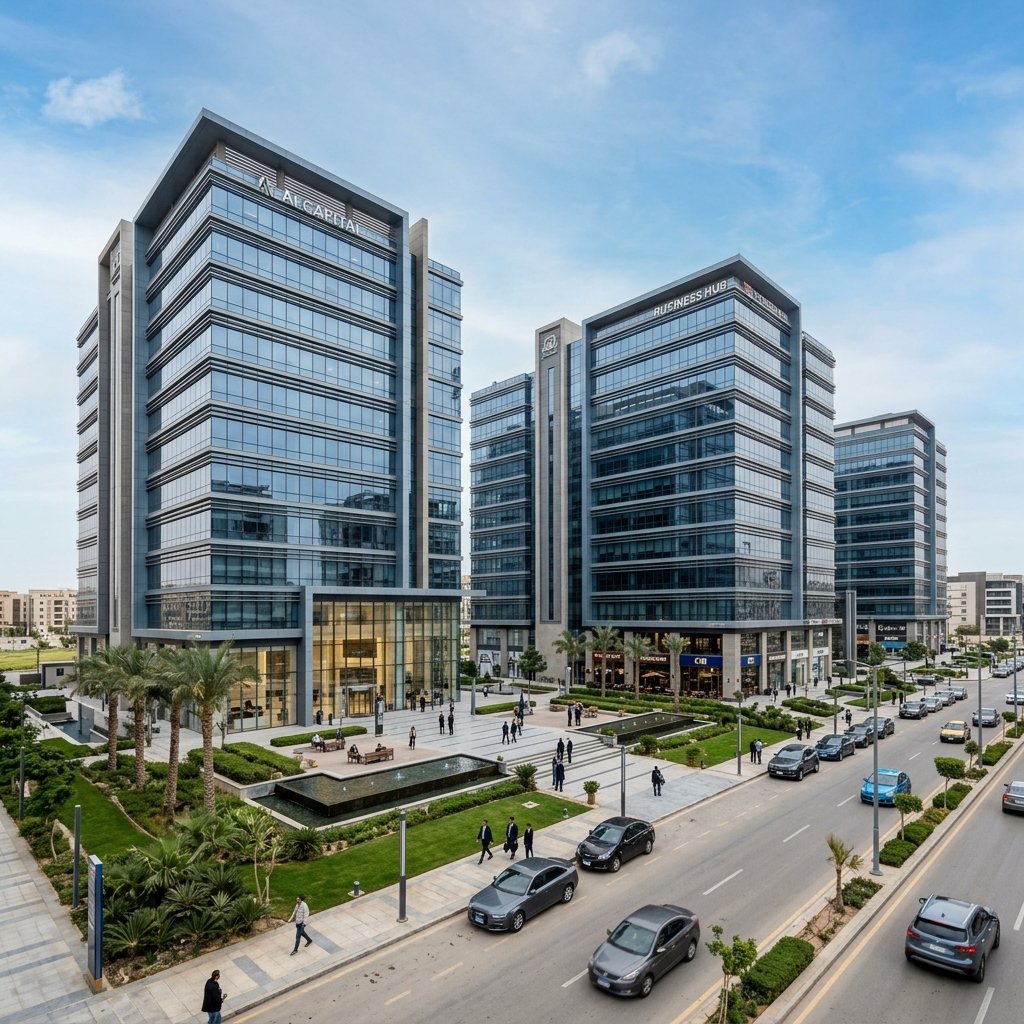 Commercial building construction in Egypt