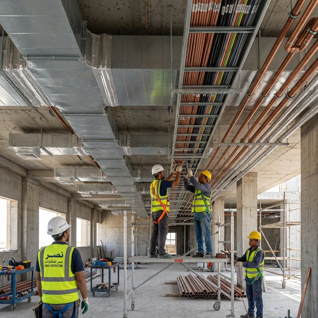 MEP electrical and plumbing works in Egypt